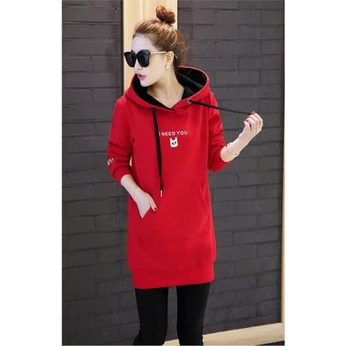 Zuolunouba 2018 Winter Long-sleeved Women Hoody Sweatshirt Printing Harajuku Long Section Of Loose Women Pullover