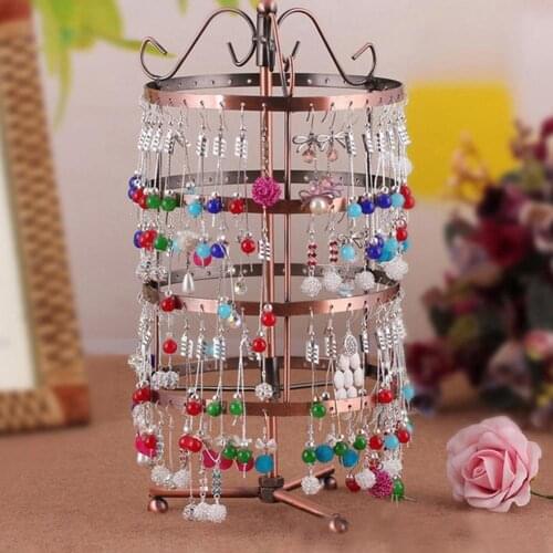 3/4 Layer Rotating Round Earrings Jewelry Display Rack Stand Display Holder