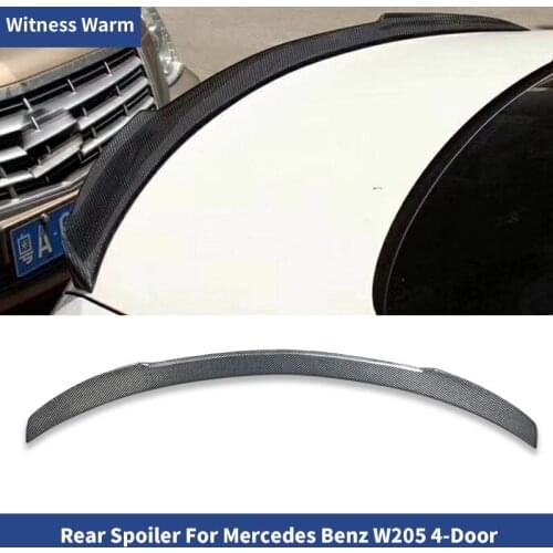 W205 Trunk Wing Carbon Fiber Rear spoiler For Benz C-Class 4 door W205 C300 C200 Car body kit