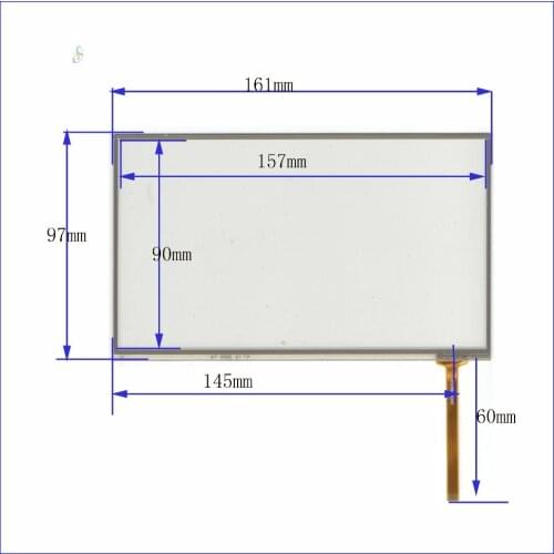 ZhiYuSun AT 0806 A1 7 inch 161*97 4 wire TOUCH SCREEN width 97mm length 161mm for gps glass touch panel this is compatible