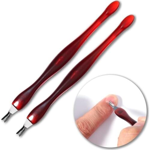 1pc portable Stainless steel Cuticle Pusher Trimmer Remover Pedicure Nail Art Health Tools