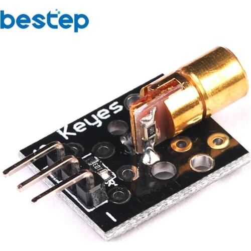 2PCS KY-008 650nm Laser sensor Module 6mm 5V 5mW Red Laser Dot Diode Copper Head for Arduino
