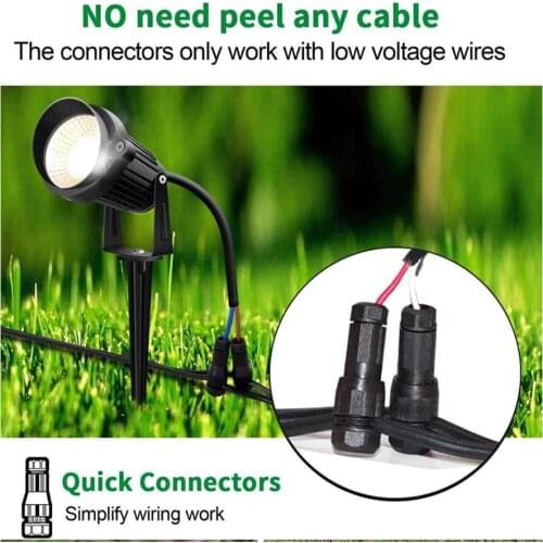 20-pack Low Voltage Landscape Light Wire Connector Fntek Outdoor 14-20 Gauge Cable Connectors for Path Lights Work with Malibu