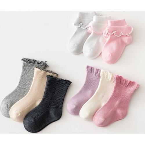 3pairs Cotton Socks Goods For Newborns Childrens Accessories Baby Cheap Goods Things For Girls New Year Warm Socks