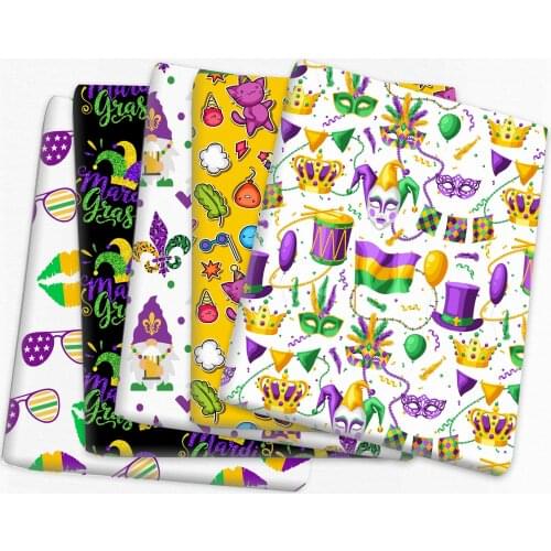 50*145cm Mardi Gras Fabric for Tissue Kids Home Textile Patchwork Cloth DIY Sewing Quilting Curtain Bedding,c15951