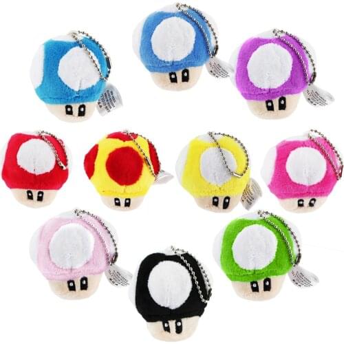 6cm Anime Game Mushroom Plant Kawaii Cute Plush Peluche Cartoon Soft Stuffed Toys Dolls Gift for Kids Children Pendant Keychain