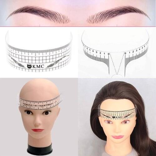 6 Styles Reusable Eyebrow Rulers Tool Measures Microblading Semi Permanent Make Up Eyebrow Tattoo Position Guide Ruler Stencil