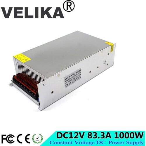 AC110 220V to DC 12V Voltage Transformer 83.3A 1000W Switching Switch Power Supply For Led Strip Lamp Lighting CNC CCTV Motor