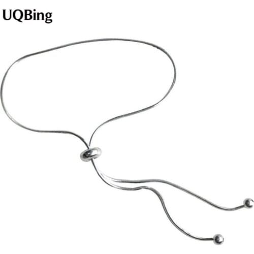 925 Sterling Silver Snake Chain Bracelets Individual Round Ball Adjustable Bracelets Women Jewelry Pulseras Pulseira