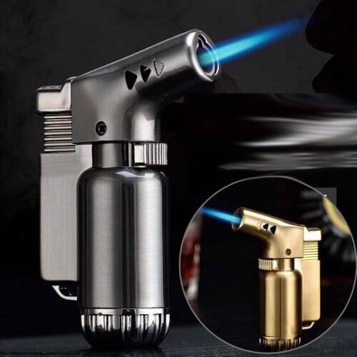 All metal fixed flame lighter, small turbo torch fire blowtorch, cigar, moxibustion cigarettes Accessories BBQ Kitchen