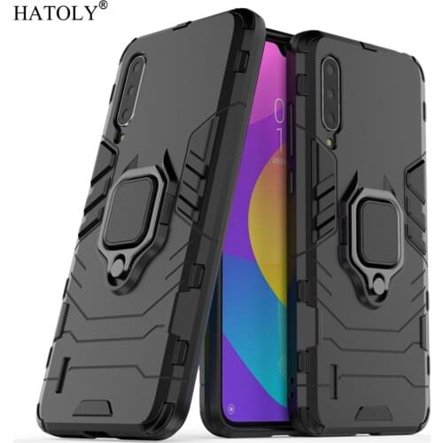 For Xiaomi Mi 9 Lite Case Cover for Xiaomi Mi 9 Lite Finger Ring Rubber PC Shell Hard Armor Back Phone Case For Xiaomi Mi 9 Lite