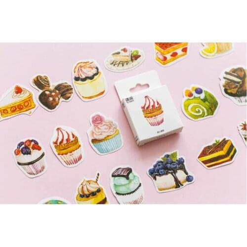 Sweet cake decorative sticker(1pack=50pieces)