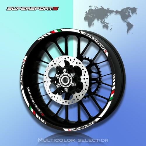 For DUCATI super sport supersport supersport s 939 Edge Outer Rim Sticker Stripe Wheel Decals 12 X Thick