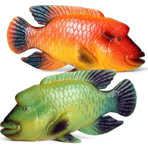 Spanish Fish Animal Figure Collectible Toys Fish Animal Cognition Action Figures Kids Plastic Toys