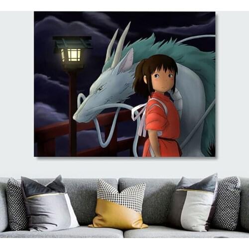 Oil Painting By Numbers Animated Cartoon On Cotton With Frame Handmade Drawing For Adults Picture Coloring Decoration Art