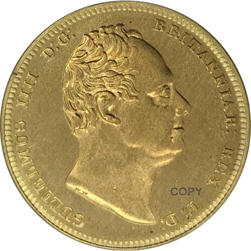 1831 United Kingdom 2 Pounds gold coin Collectibles Brass Copy Coin