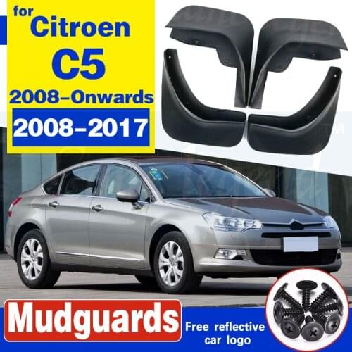 Set Molded Car Mud Flaps For Citroen C5 2008-2017 Mudflaps Splash Guards Mud Flap Mudguards Fender 2014 Front Rear 2013 2016