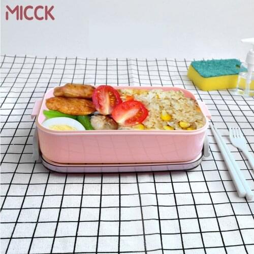 MICCK 900ml-capacity Lunch Boxes Containers For Food Box For Kids Picnic Portable Food Storage Container Lunch Box For Office