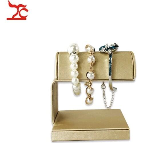 Creative Bracelet Jewelry Organizer Holder Rack Easy Gold PU Bead Chain Bangle Anklet Watch Jewelry Display Storage Stand
