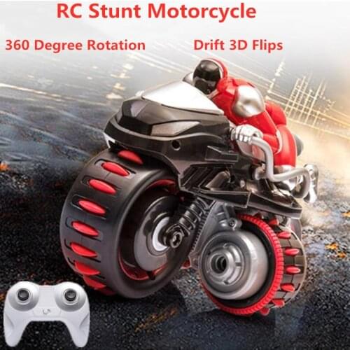 Hot simulation Motorcycle high speed Remote Control RC stunt drift Vehical 3D Flips 360 Degree Rotation off road Motorcycle Toy
