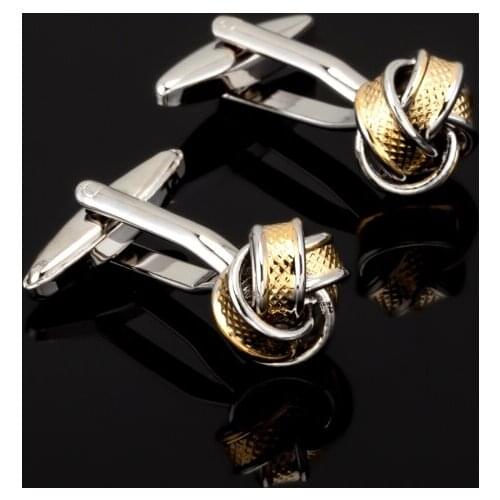 Fashion High Quality French Stainless steel knot Cufflink For Mens Shirt Brand suit Cuff Buttons Top sale Cuff Links Jewelry