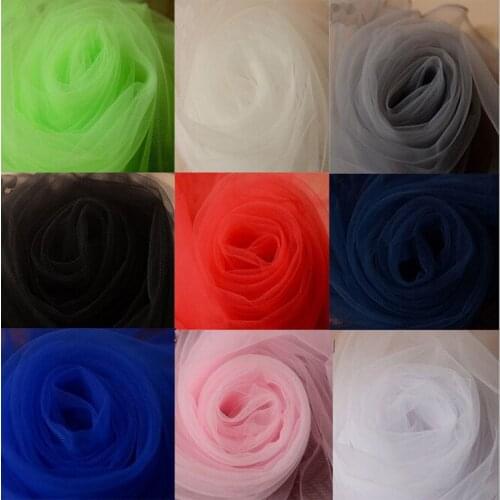 155 cm Wdith nylon ultra-dense four-corner soft mesh fabric 45a-dense nylon american net Mesh embroidered fabric Daily