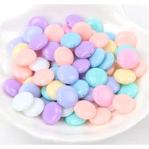 New Hot Sale Spring Color Wholesale 12x5mm 50pcs Mixed Acrylic Beads,Round Spacer beads YKL0338