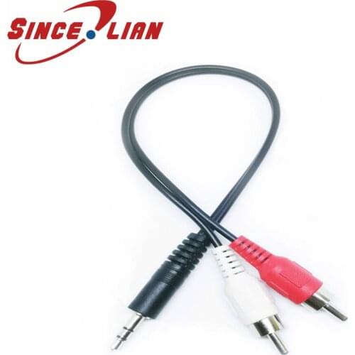 SINCILIAN 20PCS Audio Video Cable Connector 3mm Butt Plug Male To Mmale 1RCA To 2RCA Audio Video AV Cable Cord 1.5m/1.8m/3m/5m