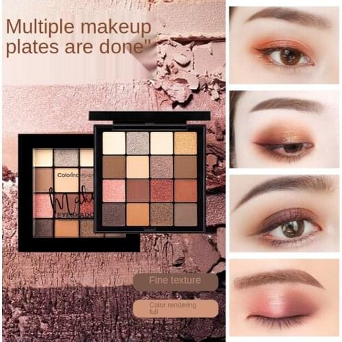 Makeup 16-Color Eyeshadow Palette Matte Pearlescent Easy-To-Use Cosmetics Novice Beauty