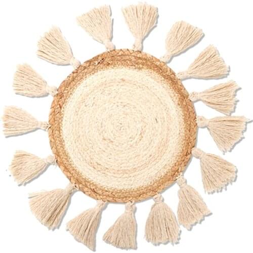 30Cm Macrame Coasters Cup Mat Woven Wall Decor Baskets Wall Hanging Small Boho Wall Art Home Decorations