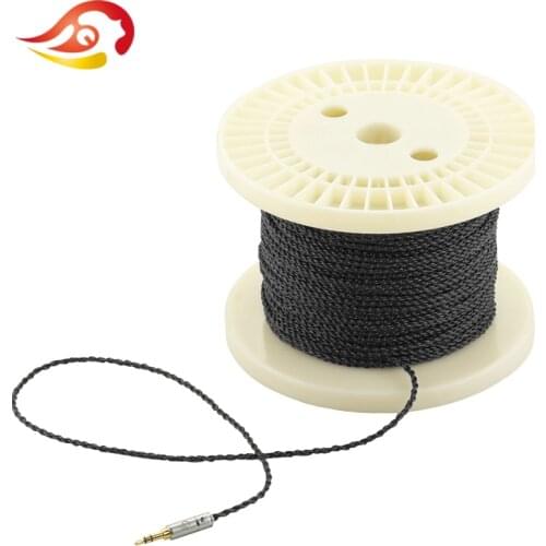 QYFANG 1.2m Flexible 4 Core Earphone Upgrade Cable 4 Drives Headphone Detachable Cord Soft Silver Foil Wire PVC Extension Line