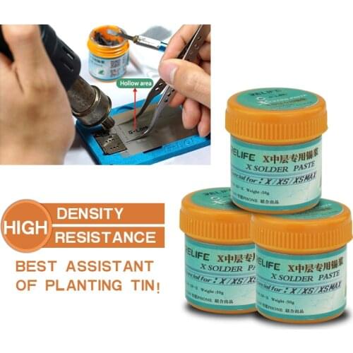Relife SP-X middle layer special solder paste low temperature 158 degree for iPhone x xs xs max high density solder paste