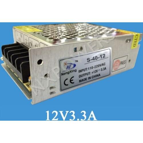 [Seven Neon]Free shipping 100sets high quality DC12V 3.3A 40W power adaptor