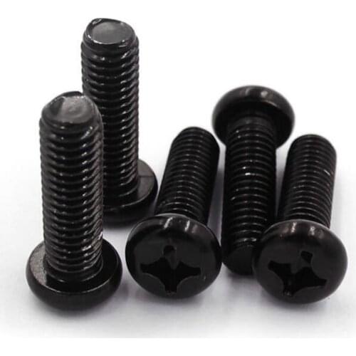 Round head screws M1 M1.2 M1.4 M1.6 M1.7 screws black Nickel phone screws Precision small screw PM computer robot kit