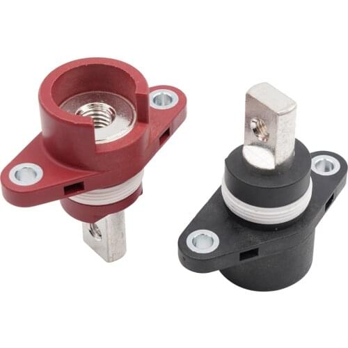 1pc 150A Rectangular Copper Terminal Battery Connector Through Terminal Power Supply Energy Storage Terminal