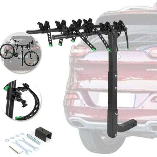 4 Bicycle Bike Rack Hitch Mount Carrier for Car Truck Auto SUV Rack 4 Bikes Carrier Rack Bicycle Rack w/ 2" Receiver