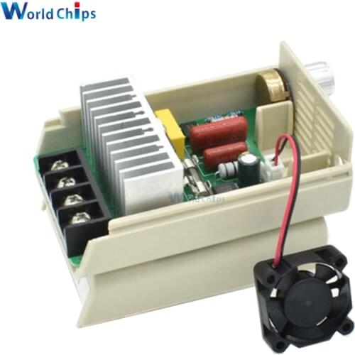 AC 220V 4000W Voltage Regulator Adjustable Motor Speed Controller Dimmers Speed Control Built-in Brushless Fan