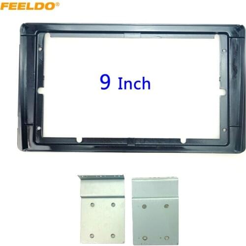 FEELDO Car Stereo 9" Big Screen Fascia Frame Adapter For Toyota Model 2Din Dash Audio Fitting Panel Frame Kit #HQ6622