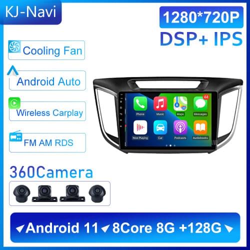 Navigation GPS WIFI Carplay Android 11 Car Radio Multimedia Video Player For Hyundai Creta IX25 2015 2016 2017 2018 DSP Stereo