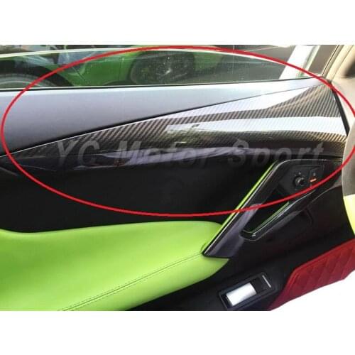Car Accessories Dry Carbon Fiber Interior 2pcs Fit For 2011-2014 LP700 Inner Door Garnish Panel (two size: 65cm & 70cm)