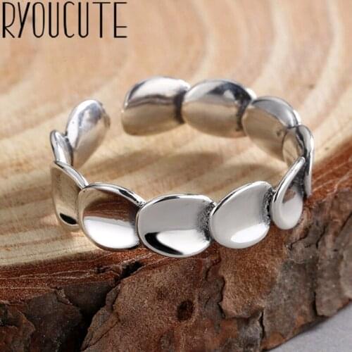 Bohemian Vintage Big Round Rings For Women Boho Antique Silver Color Knuckle Rings Boho Jewelry Anillos 2021