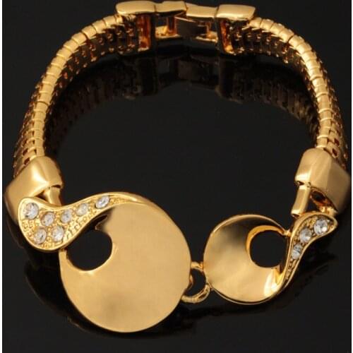 Big Bracelet Gold Color Rhinestone Fashion African Jewelry MGC Bracelets Bangles For Women / Men H286