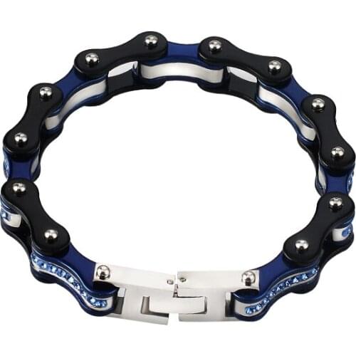 Fashion trend Biker Bicycle Motorcycle Chains Bracelet Bangle Punk Titanium Steel Bracelet Mens Bangle Womens Jewelry Bracelet