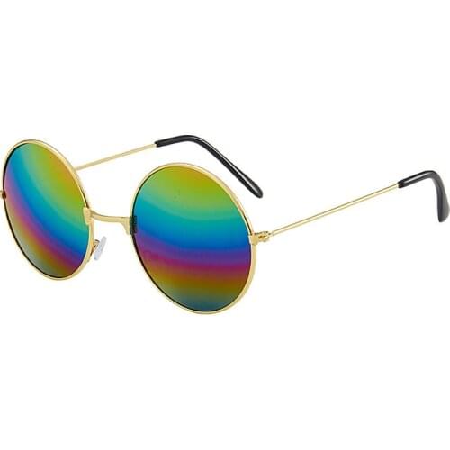 Brand Designer Round Driver Goggles Vintage Steampunk Sunglasses Round Glasses Men Women Fashion Mirror Eyewear UV400