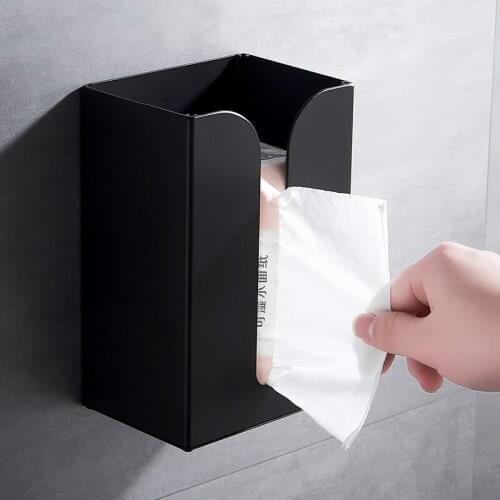 Black Metal Tissue Cover Barthroom Creative Tissue Box Tissue Paper Napkin Holder Home Storage Tempat Tissue Toilet Paper Holder