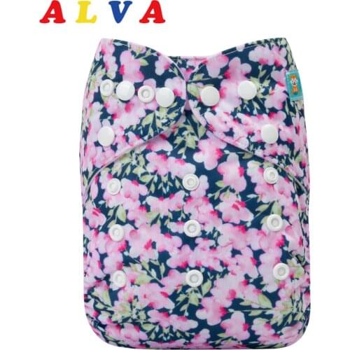 Alvababy Baby Cloth Diapers Reusable Washable with 1pc Microfiber Insert