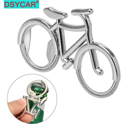 DSYCAR 1Pcs Bicycle Metal Beer Bottle Opener Cute key rings for Bike Lover Wedding Anniversary Party Gift Bike keychain