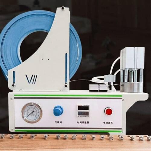 220V Electric Desktop Edge Banding Punching Machine Pneumatic Fully Automatic PVC Acrylic PP Edge Banding Manual Punching Tools