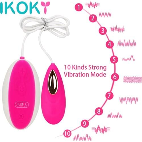 IKOKY G Spot Massage 10 Speed Vibrator Vaginal Ball Vibrating Egg Exercises Smart Love Ball Remote Control Clitoris Stimulation