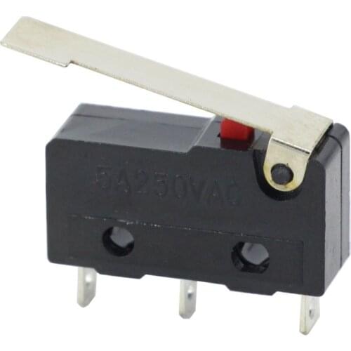 100 PCS/lot Limit Switch, 3 Pin Long handle ,N/O N/C High quality All New 5A 250VAC KW11-3Z Micro Switch Factory direct sale